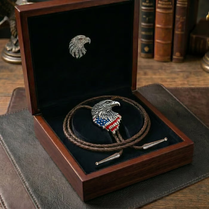 🎁🎉Only $24.99 This Week🌟🎉USA 250th Anniversary Eagle Bolo Tie💋