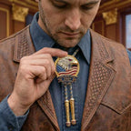 🎁🎉Only $24.99 This Week🌟🎉USA 250th Anniversary Eagle Bolo Tie💋