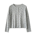 Retro Wool Floral Knit Cardigan for Women  Slim Fit Sweater Outerwear