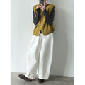 Deer West Gentle Style Textured Single-Button Knit Vest for Women Versatile Layering Sleeveless Waistcoat
