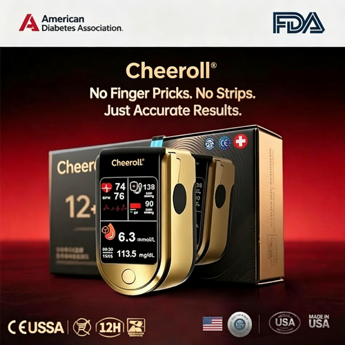 🩸 Subsidized Product | Cheeroll® Professional-Grade 12-in-1 Blood Glucose & Vital Signs Monitor — Painless, fast, and accurate; FDA-certified (Made in California, USA)