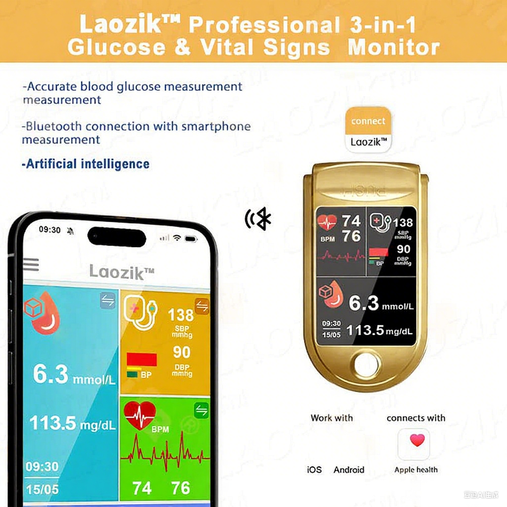 🩸 Subsidized Product | Cheeroll® Professional-Grade 12-in-1 Blood Glucose & Vital Signs Monitor — Painless, fast, and accurate; FDA-certified (Made in California, USA)