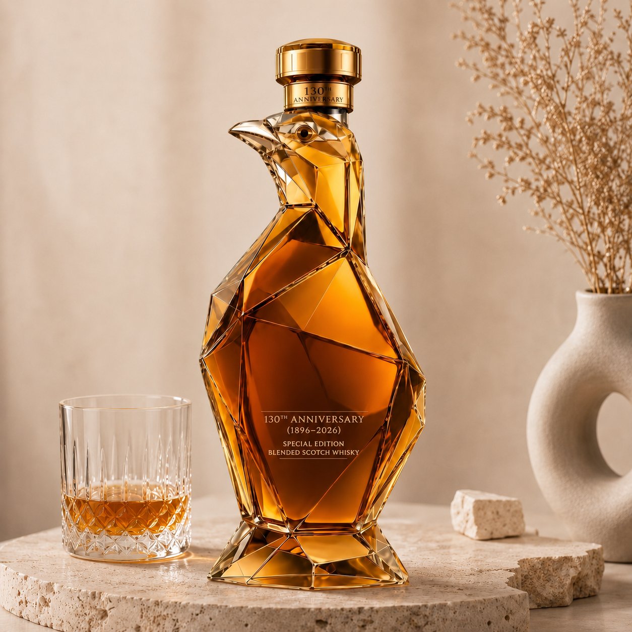 The Famous Grouse 130th Anniversary Mascot Whiskey Bottle Decanter💋
