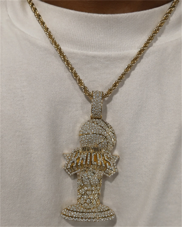 Handmade New York Knicks Championship Trophy Pendant💋