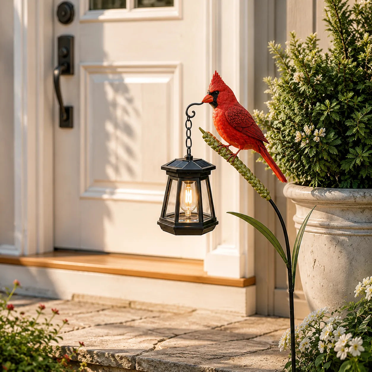🐦 Cardinal Solar Light—A Beautiful Garden Light That Feels Full of Life💋