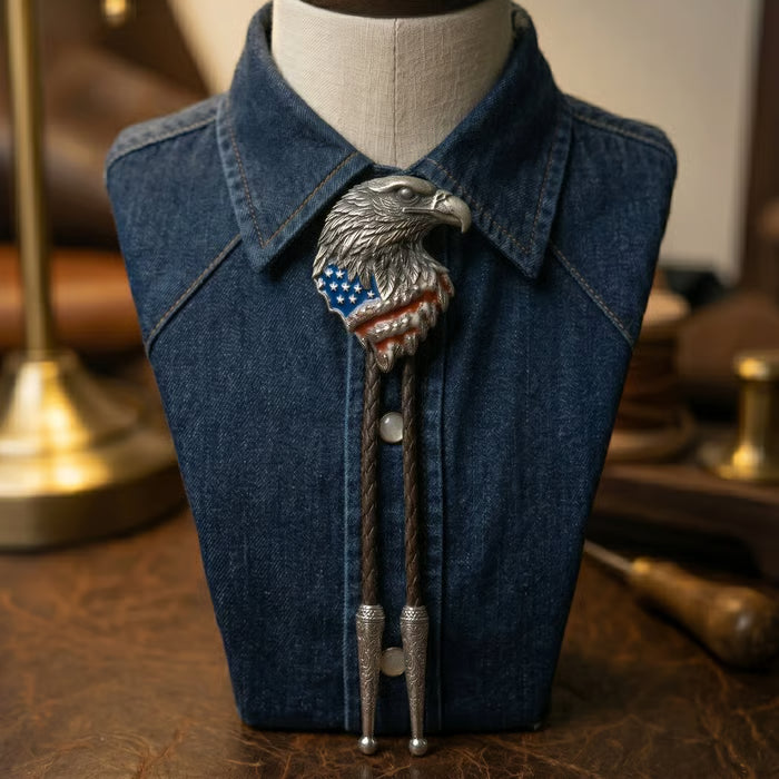 🎁🎉Only $24.99 This Week🌟🎉USA 250th Anniversary Eagle Bolo Tie💋