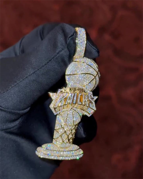 Handmade New York Knicks Championship Trophy Pendant💋