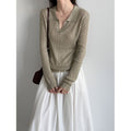 Cable Knit Wool Polo Neck Sweater for Women, Autumn New Style, Classic Preppy Look Base Layer Sweater