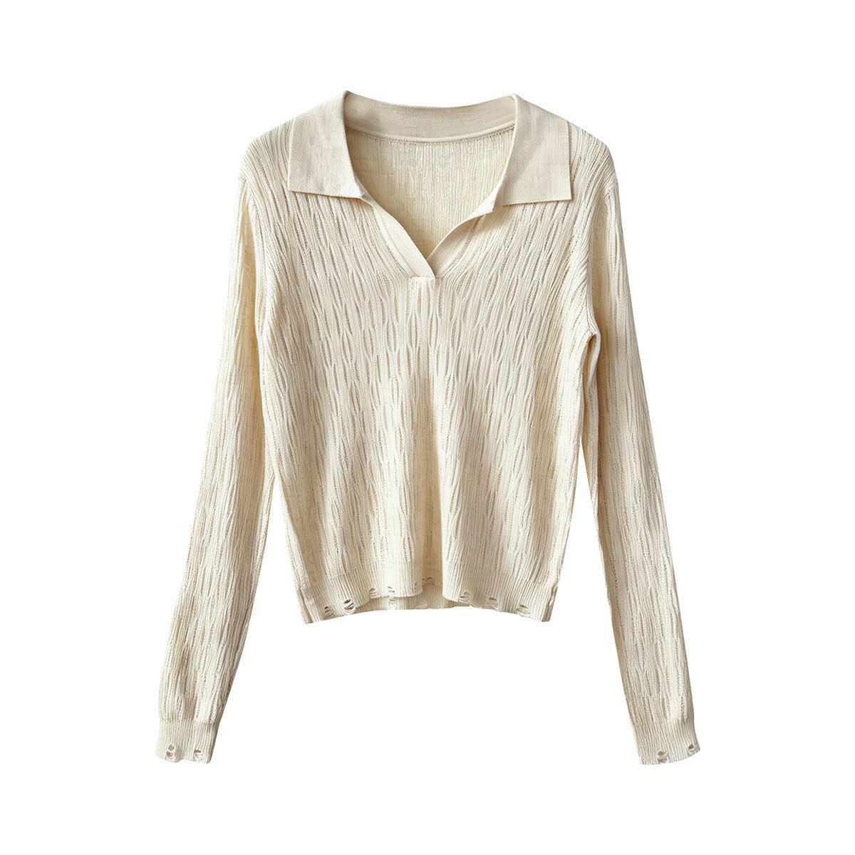Cable Knit Wool Polo Neck Sweater for Women, Autumn New Style, Classic Preppy Look Base Layer Sweater