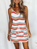 Stunncal Drawstring Pocket Sleeveless Dress