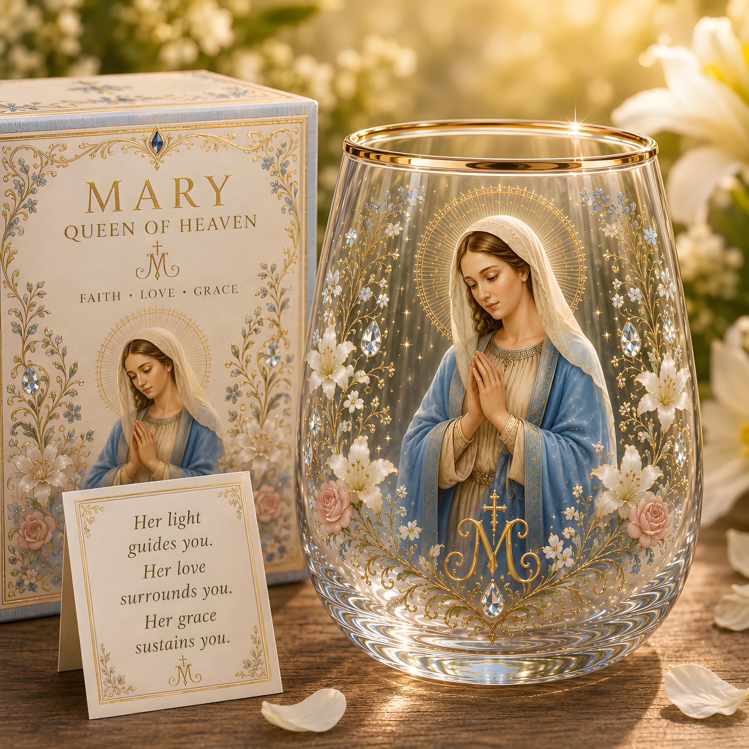 🙏Sacred Heart of Jesus Glass Cup💋