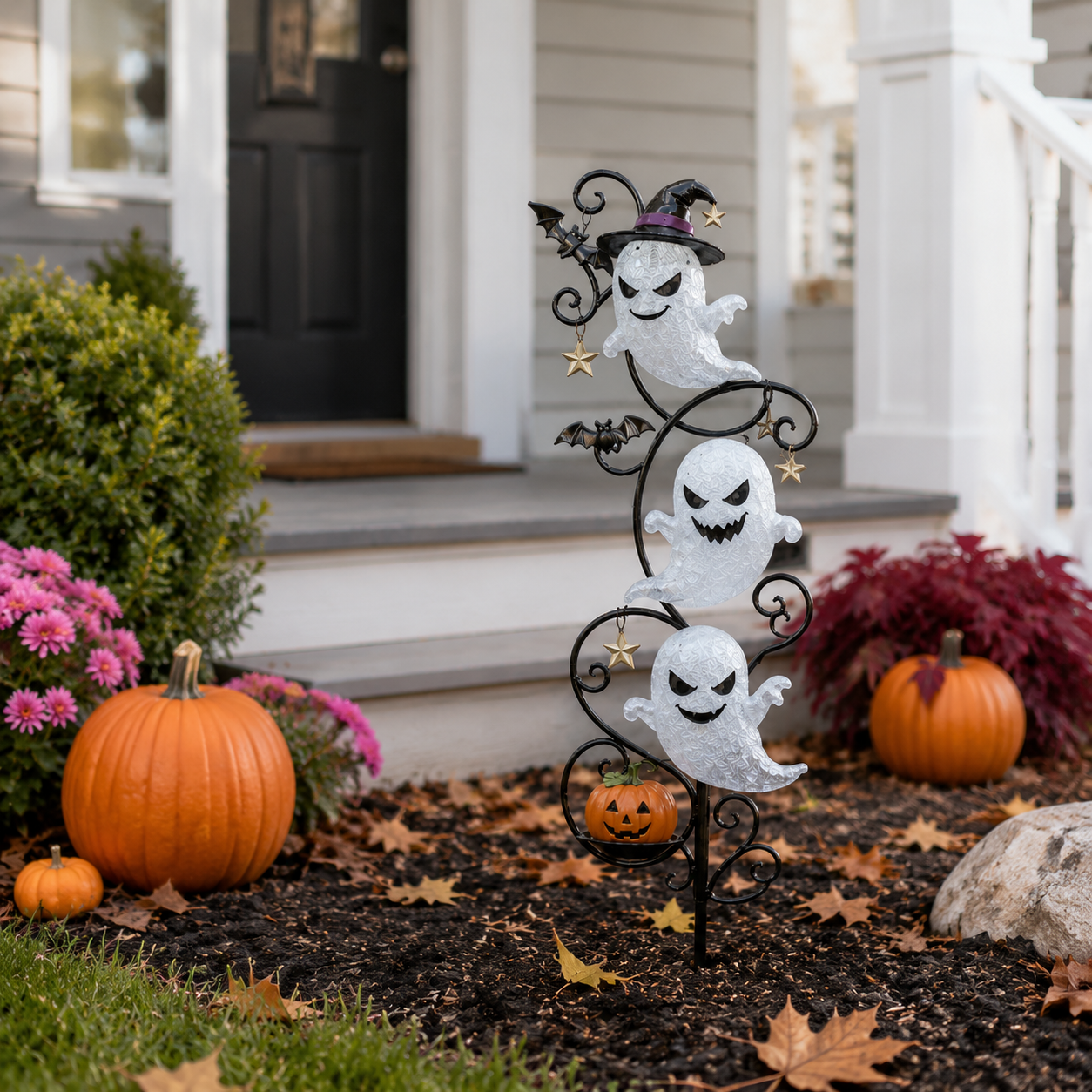 👻 Solar Halloween Little Ghost Garden Stake Light💋