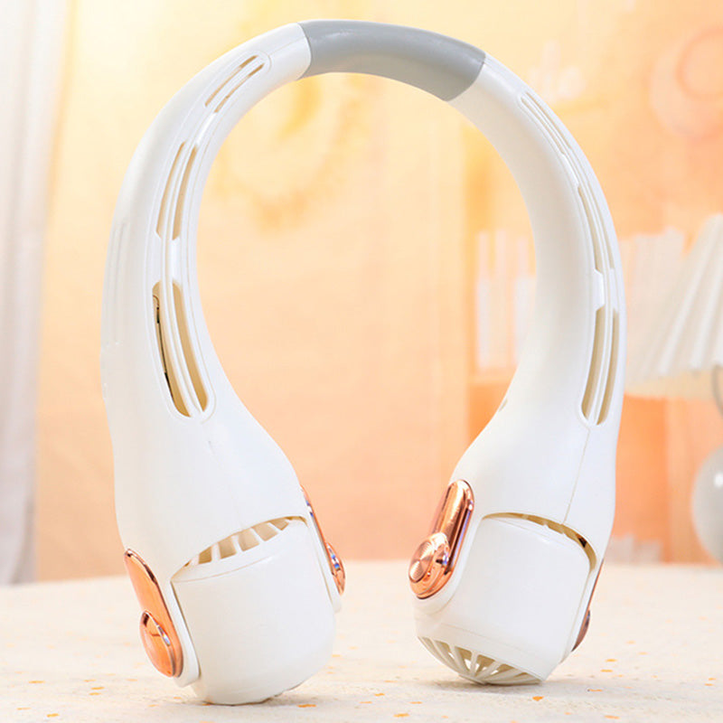 🥳2026 HOT SALE🥳💞50K+ SOLD!🍃 Neck Air Conditioner Fan – Ultra‑quiet, 360° rotating, 3 speeds. Hands‑free cooling, long battery. Summer essential! 🌬️💋