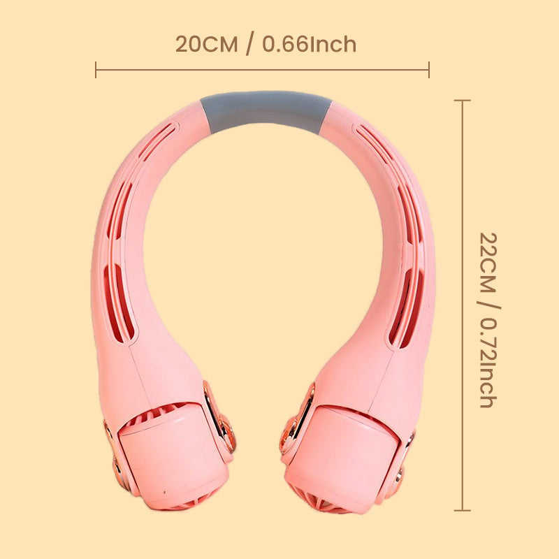 🥳2026 HOT SALE🥳💞50K+ SOLD!🍃 Neck Air Conditioner Fan – Ultra‑quiet, 360° rotating, 3 speeds. Hands‑free cooling, long battery. Summer essential! 🌬️💋