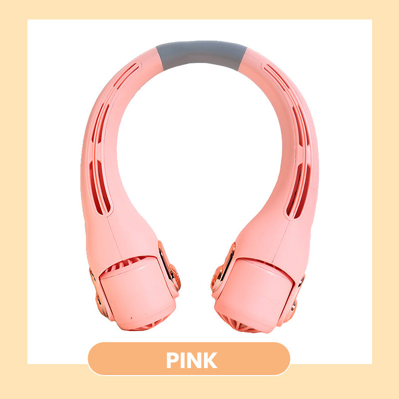 🥳2026 HOT SALE🥳💞50K+ SOLD!🍃 Neck Air Conditioner Fan – Ultra‑quiet, 360° rotating, 3 speeds. Hands‑free cooling, long battery. Summer essential! 🌬️💋